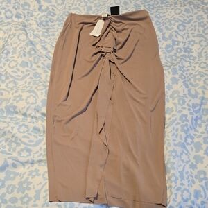 H&M Asymmetrical Skirt in Taupe
